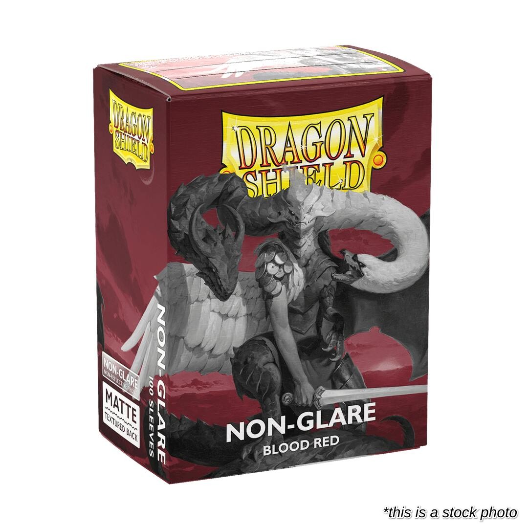 Dragon Shield Non-Glare Matte Blood Red Sleeves (100-Pack)