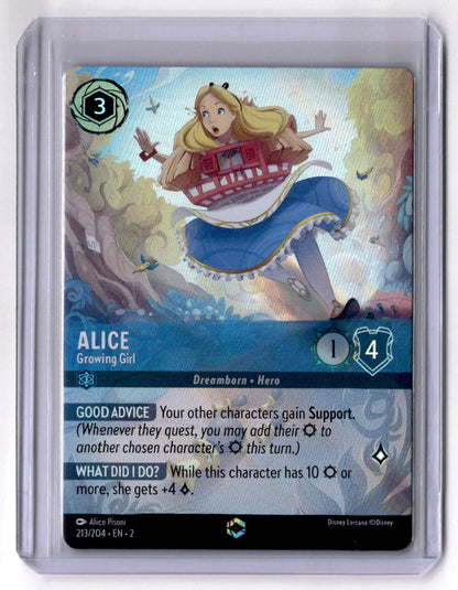 Alice - Growing Girl (Enchanted) Enchanted Rise of the Floodborn 213/204 NM