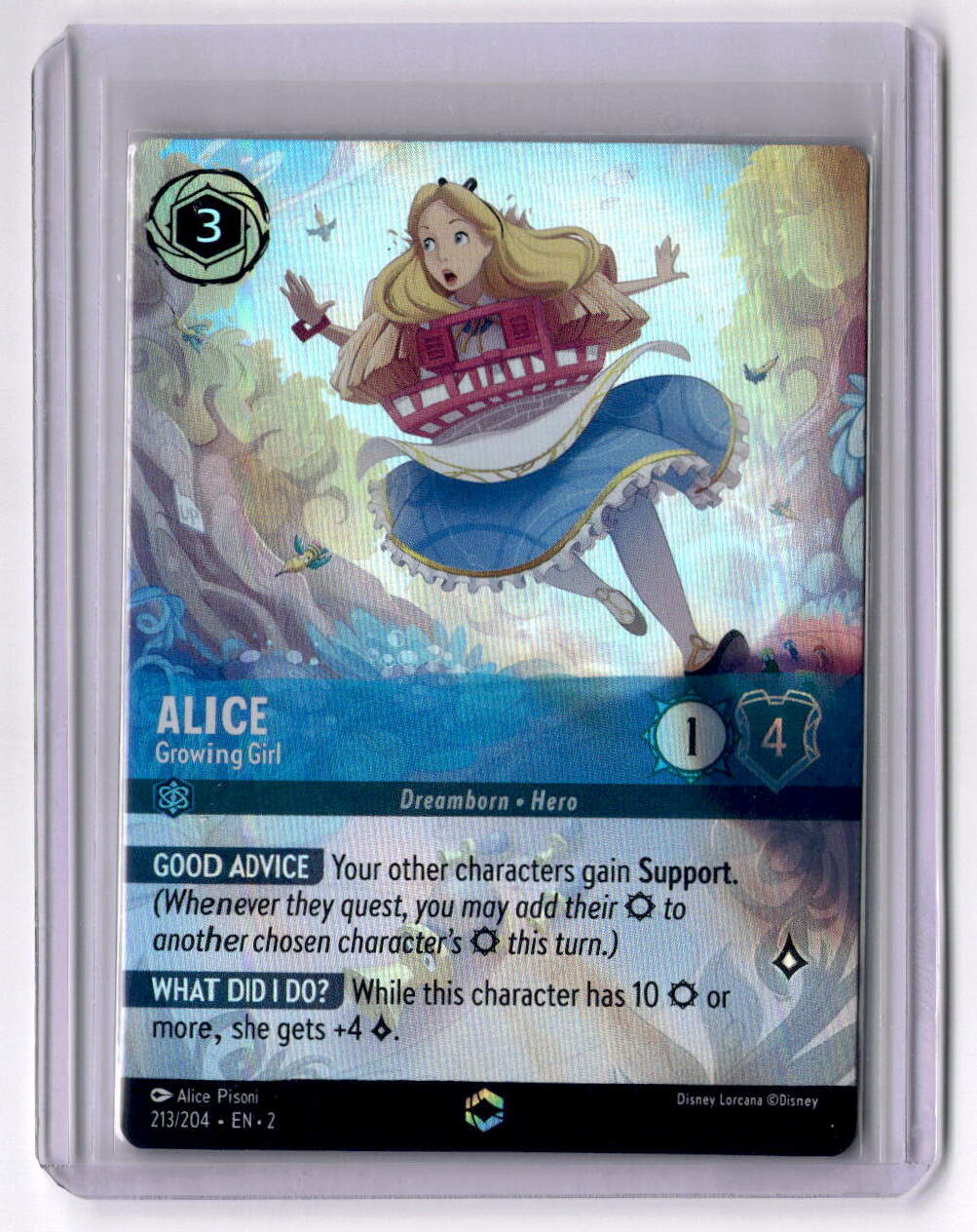 Alice - Growing Girl (Enchanted) Enchanted Rise of the Floodborn 213/204 NM