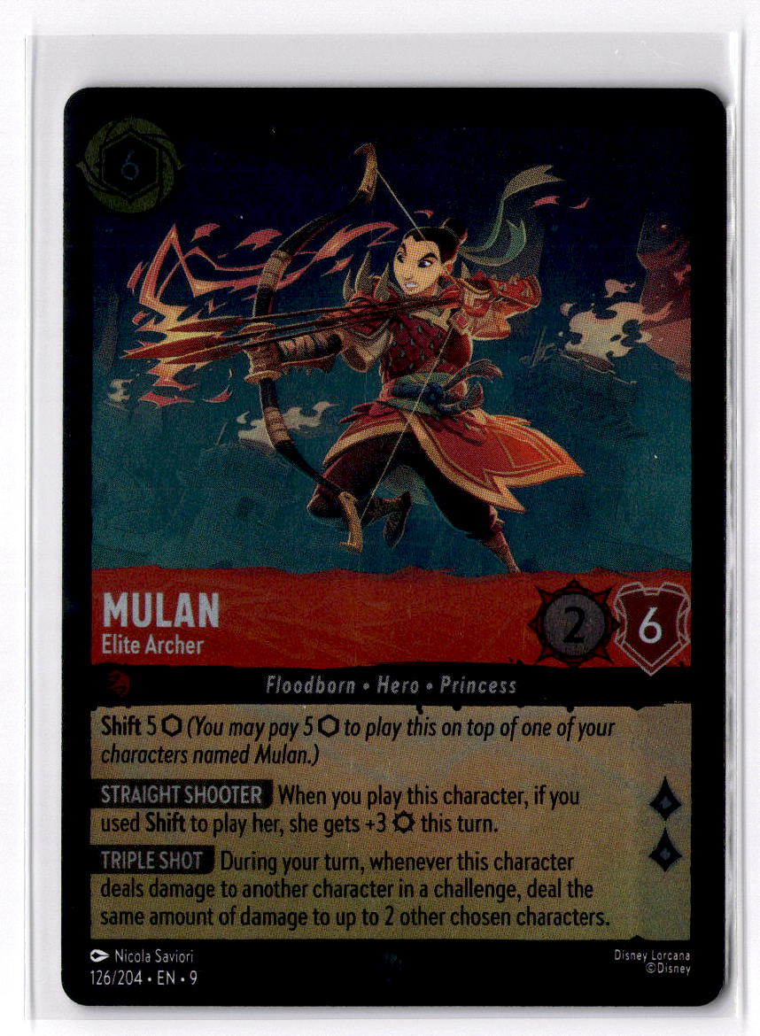 Mulan - Elite Archer Super Rare Fabled Foil 126/204 NM