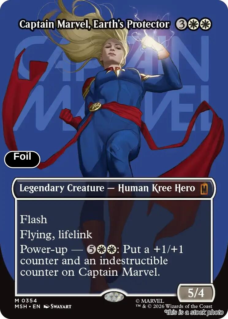 Captain Marvel, Earth's Protector (Borderless) (0354)