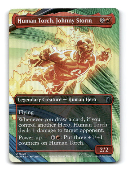 Human Torch, Johnny Storm (Borderless)