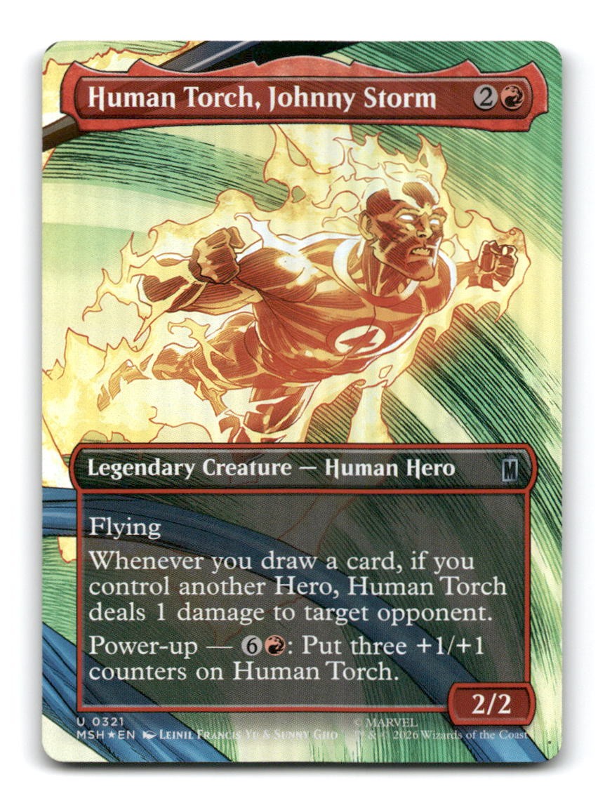 Human Torch, Johnny Storm (Borderless)