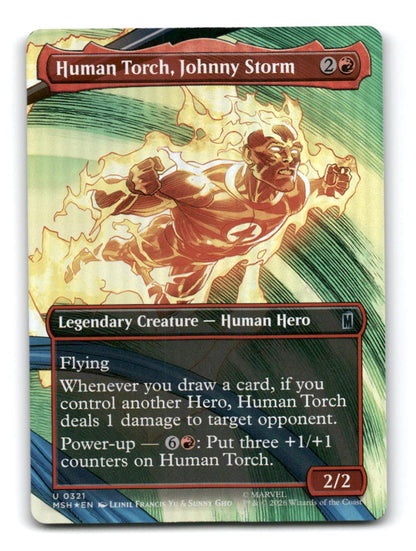 Human Torch, Johnny Storm (Borderless)