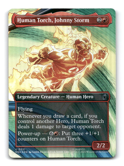 Human Torch, Johnny Storm (Borderless)