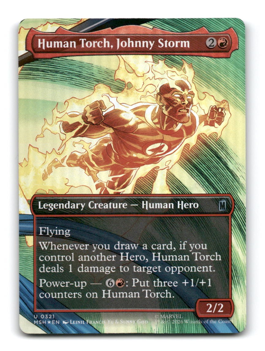 Human Torch, Johnny Storm (Borderless)