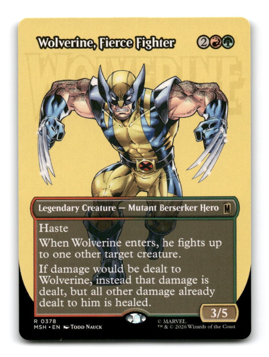 Wolverine, Fierce Fighter (Borderless)