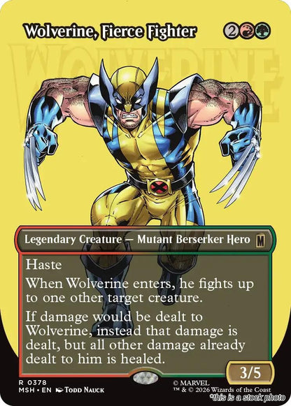 Wolverine, Fierce Fighter (Borderless)
