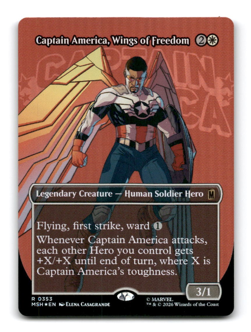 Captain America, Wings of Freedom (Borderless)