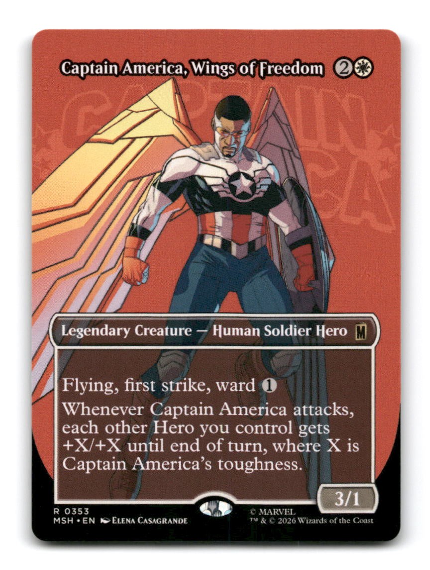 Captain America, Wings of Freedom (Borderless)