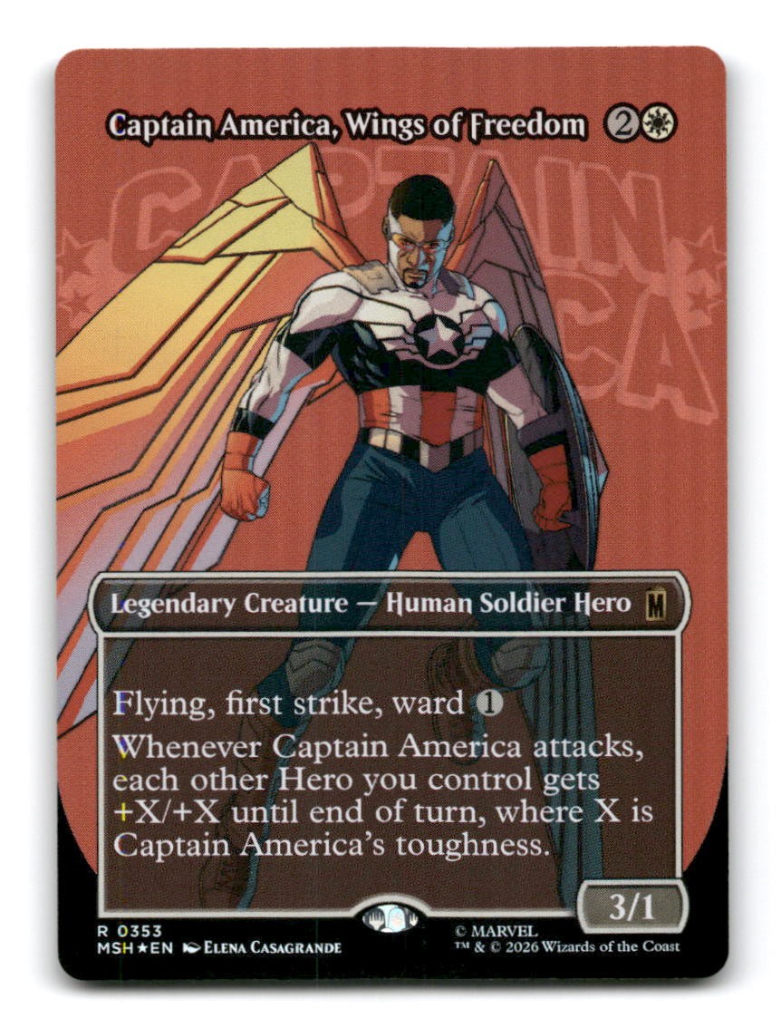 Captain America, Wings of Freedom (Borderless)