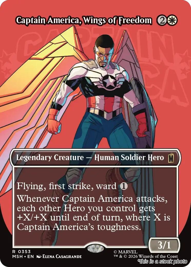 Captain America, Wings of Freedom (Borderless)