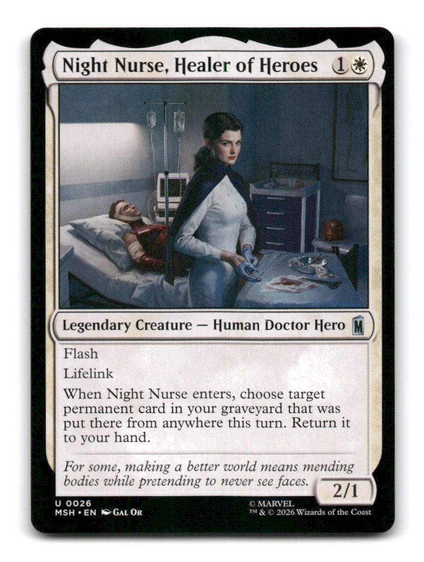 Night Nurse, Healer of Heroes