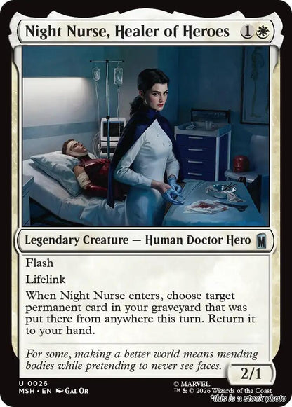 Night Nurse, Healer of Heroes
