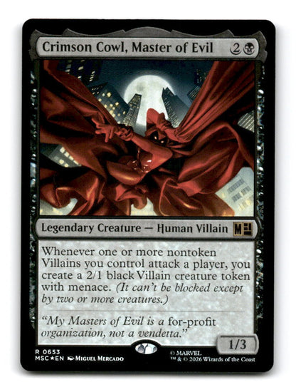 Crimson Cowl, Master of Evil