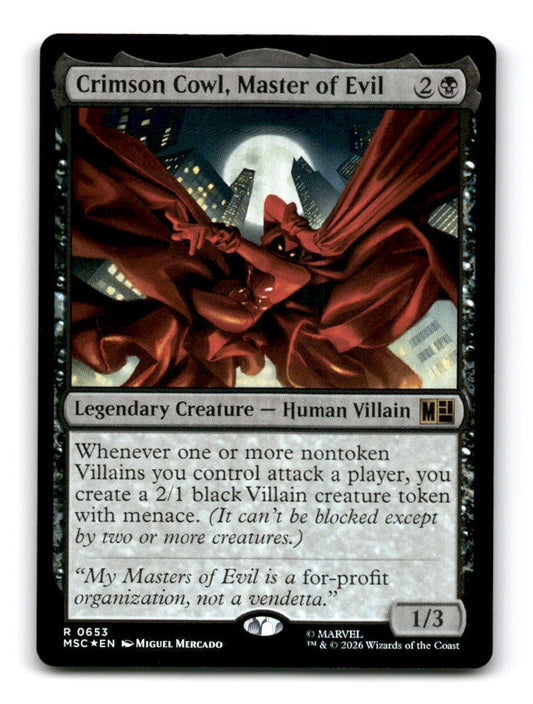 Crimson Cowl, Master of Evil