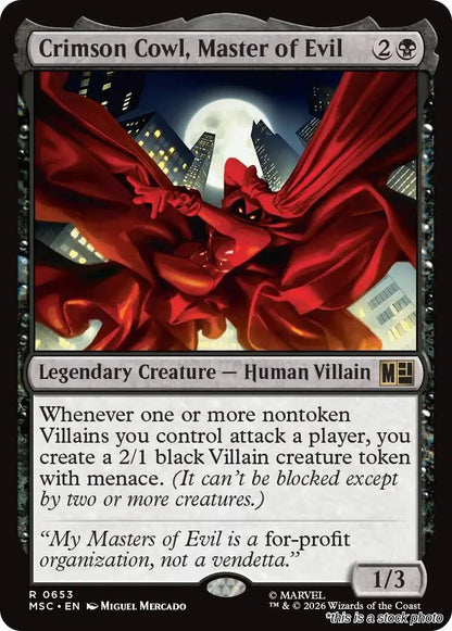 Crimson Cowl, Master of Evil