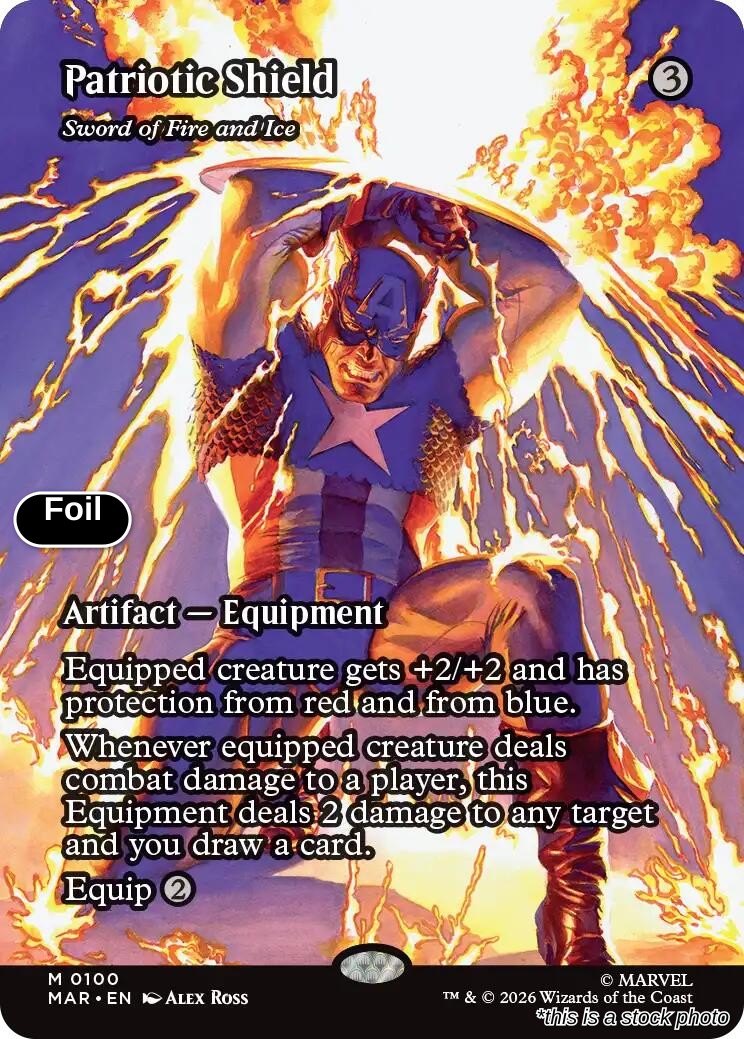 Patriotic Shield - Sword of Fire and Ice (Borderless)