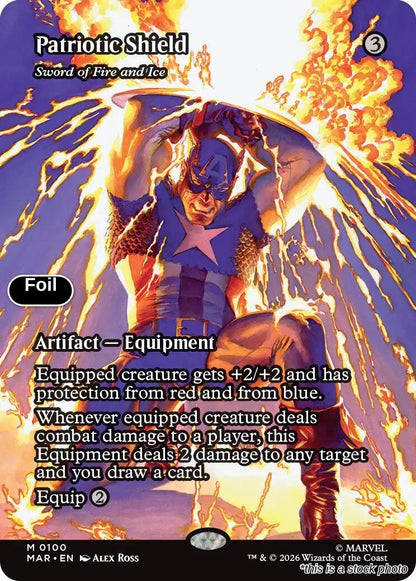 Patriotic Shield - Sword of Fire and Ice (Borderless)