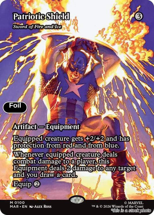 Patriotic Shield - Sword of Fire and Ice (Borderless)
