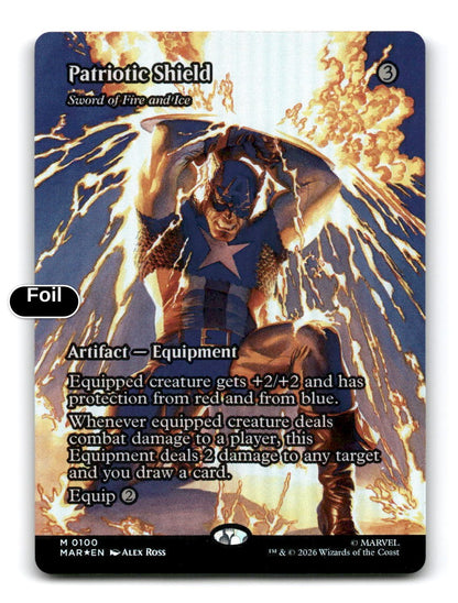 Patriotic Shield - Sword of Fire and Ice (Borderless)