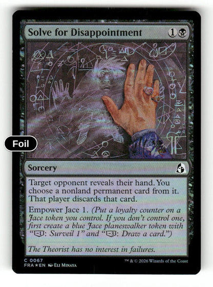 Solve for Disappointment