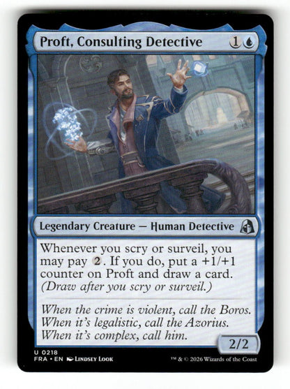 Proft, Consulting Detective