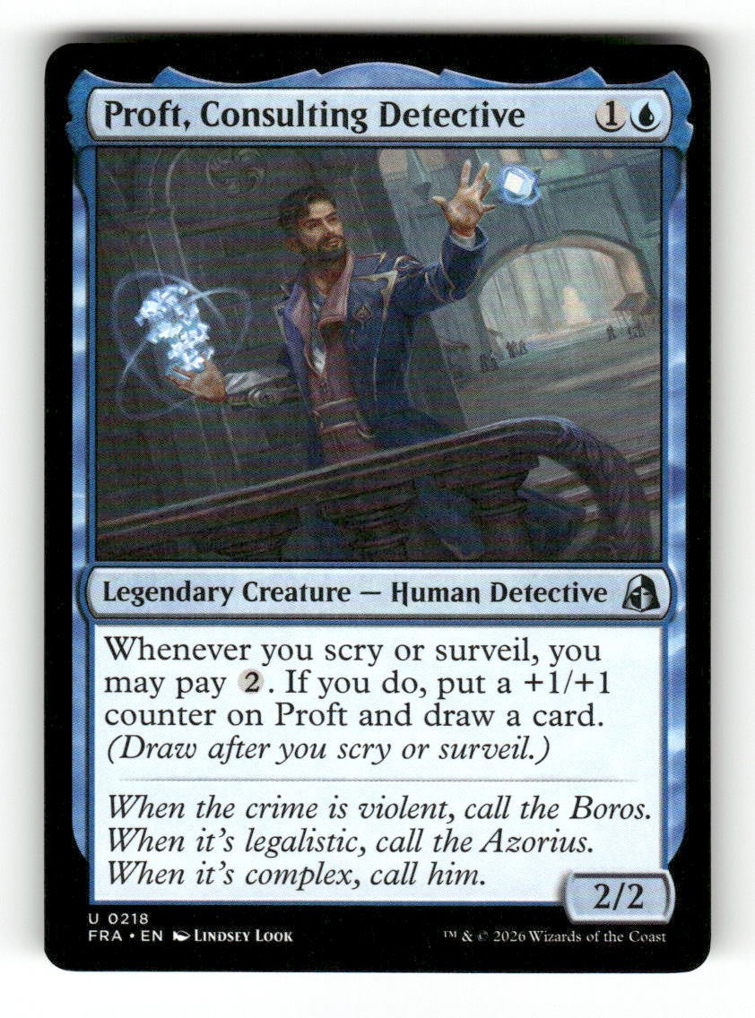 Proft, Consulting Detective