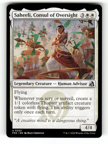 Saheeli, Consul of Oversight