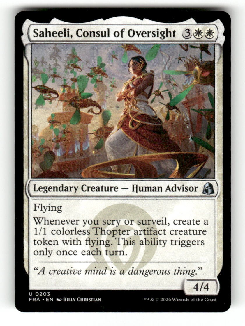 Saheeli, Consul of Oversight