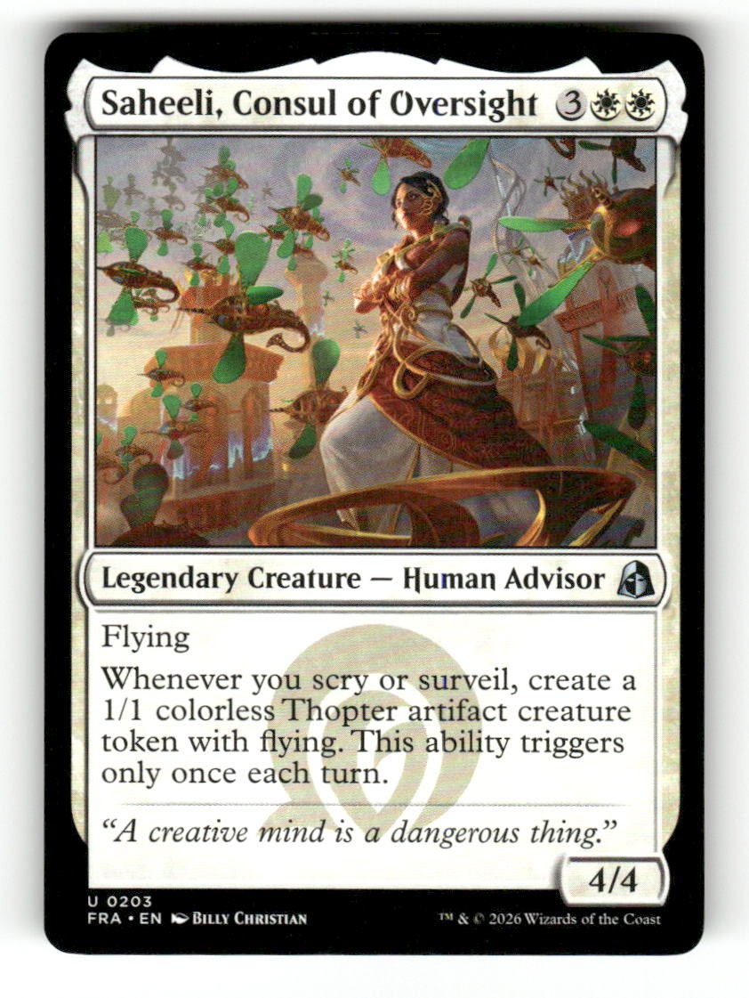 Saheeli, Consul of Oversight