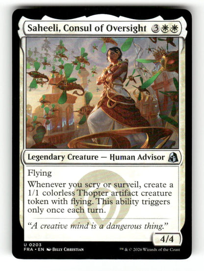Saheeli, Consul of Oversight