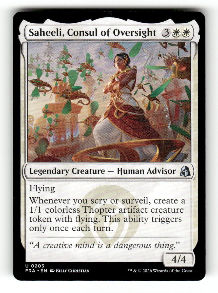 Saheeli, Consul of Oversight