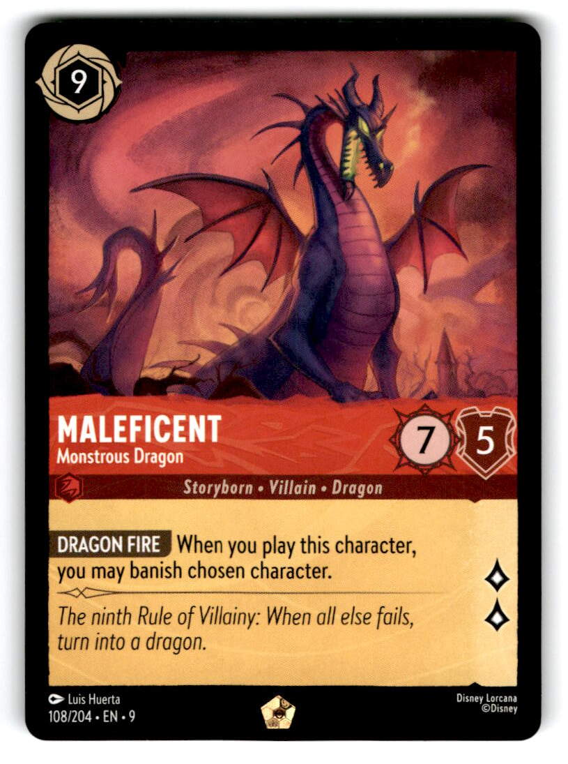 Maleficent - Monstrous Dragon Legendary Fabled 108/204 NM 