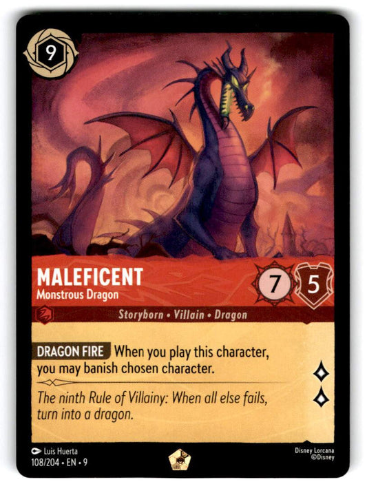 Maleficent - Monstrous Dragon Legendary Fabled 108/204 NM 