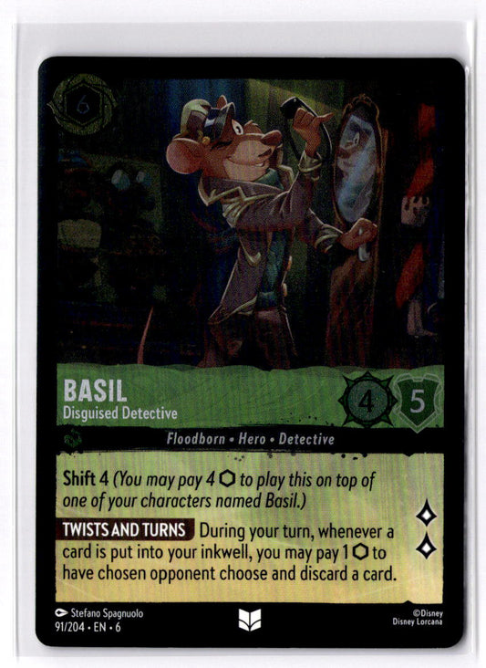 Basil - Disguised Detective Uncommon Azurite Sea Foil 91/204 NM
