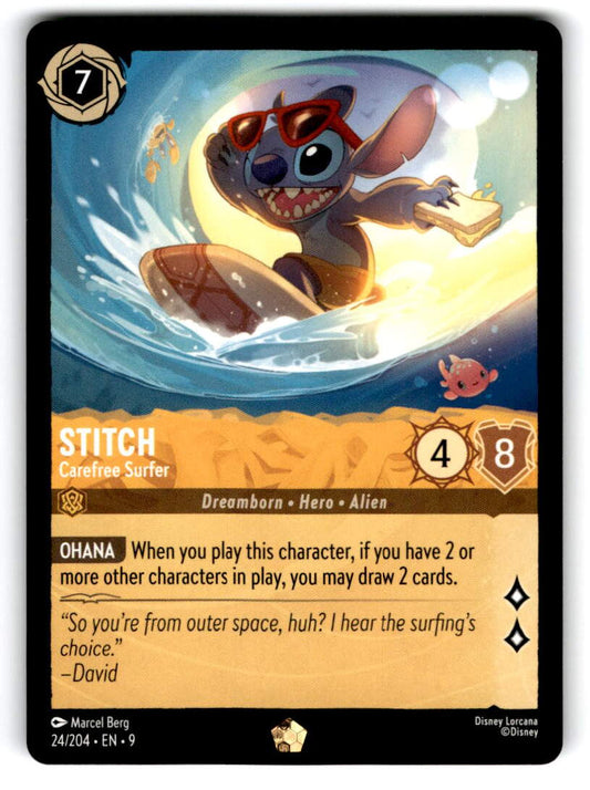 Stitch - Carefree Surfer Legendary Fabled 24/204 NM 