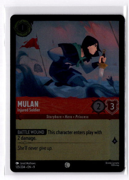Mulan - Injured Soldier Common Fabled Foil 125/204 NM