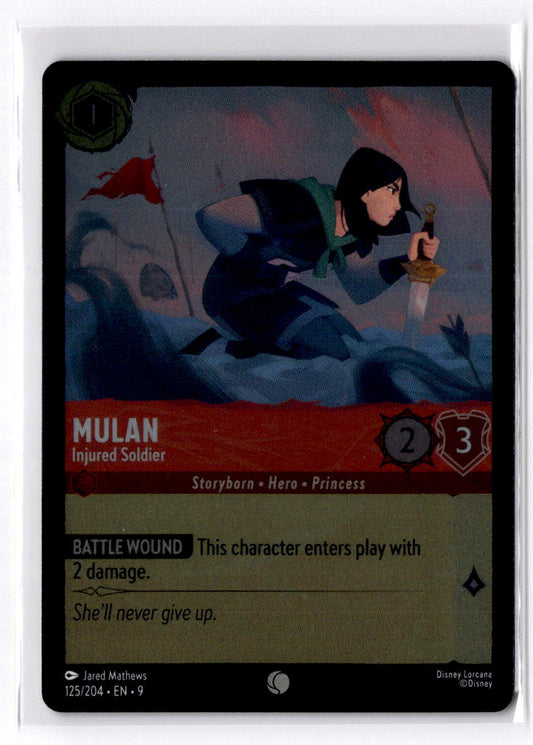 Mulan - Injured Soldier Common Fabled Foil 125/204 NM